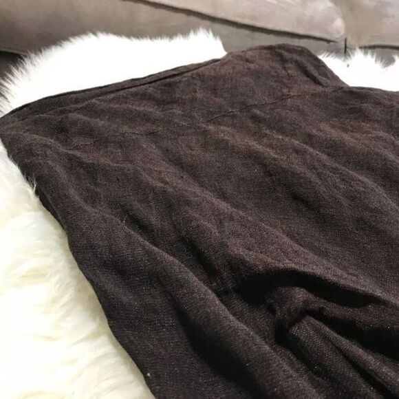 DIGBY’S BOUTIQUE Italian Silk blend Size small Asymmetric skirt Brown - Picture 11 of 12